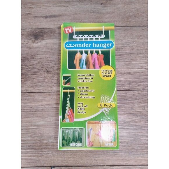 Wonder Hanger 8 Pack Open New In‎ Open Box. With Hanger Factory Sealed - Picture 1 of 2